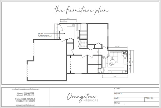 Virtual Interior Design | eDesign Services Entryway Furniture Plan