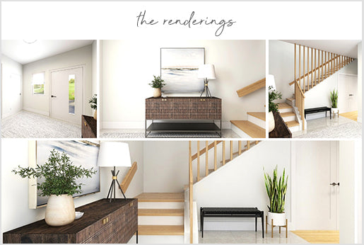 Virtual Interior Design | eDesign Services Entryway Renderings